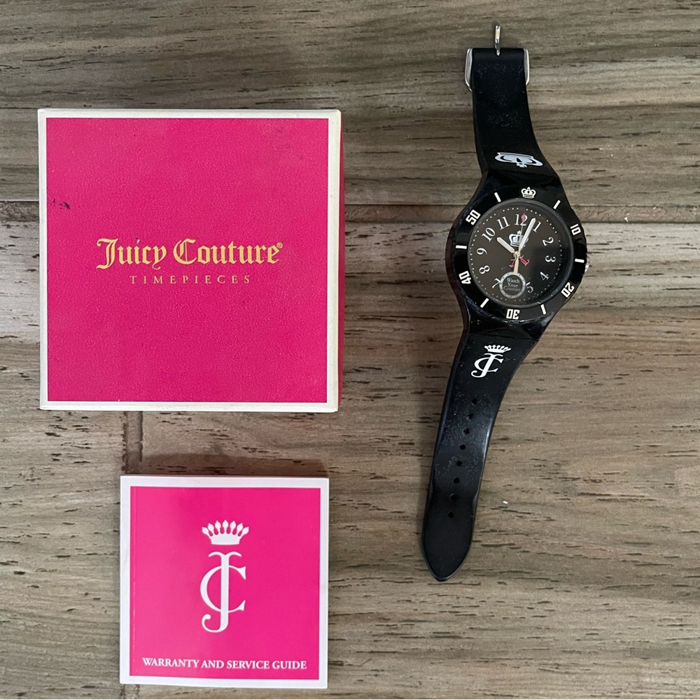 Juicy Couture Black and Silver Timepiece